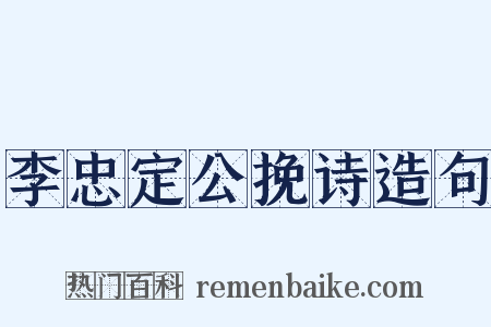 李忠定公挽诗造句是什么意思的图片
